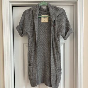 Hollister Women's Gray Open-Front Cardigan
